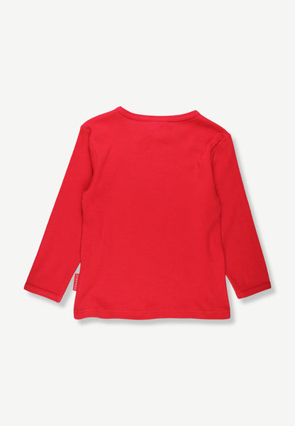 Bio-Baumwoll Kinder Langarmshirt mit Katzen-Applikation