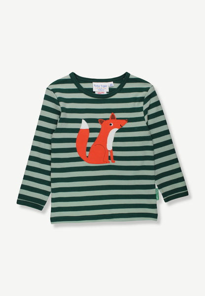 Bio-Baumwoll Kinder Langarmshirt mit Fuchs-Applikation