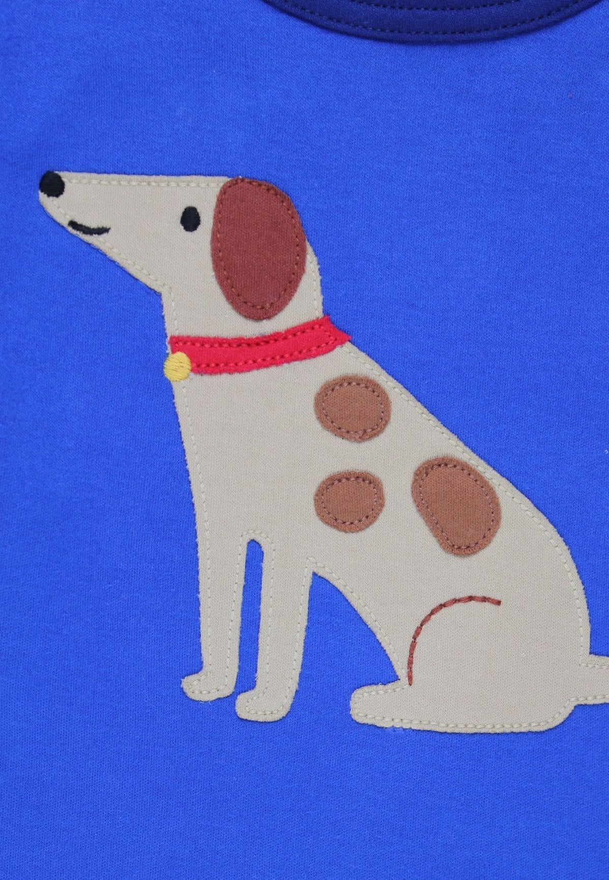 Organic Cotton Kids' Long-Sleeve Shirt with Dog Appliqué