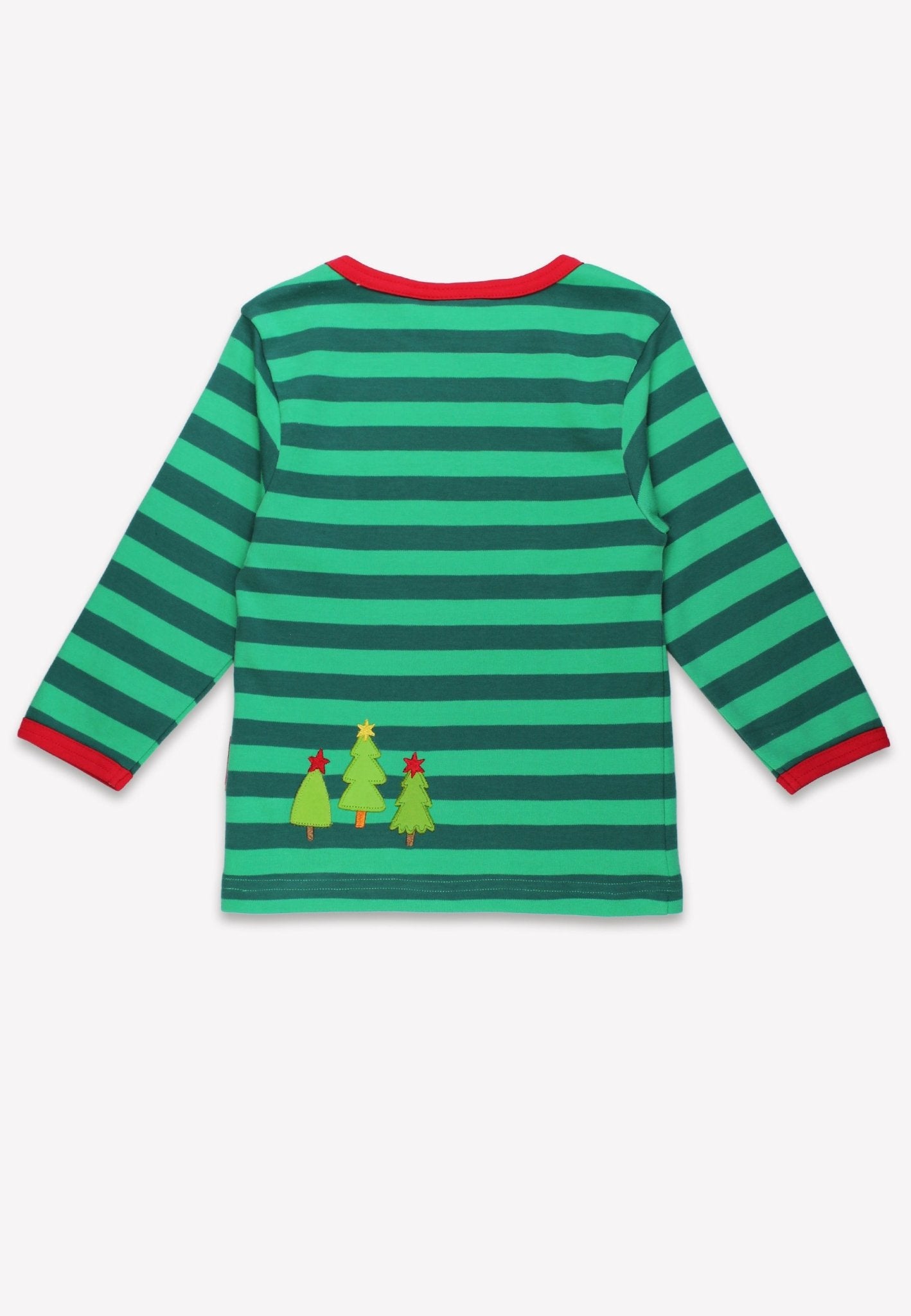 Bio - Baumwoll Kinder Langarmshirt mit Weihnachtsbär - Applikation - Toby Tiger GmbH