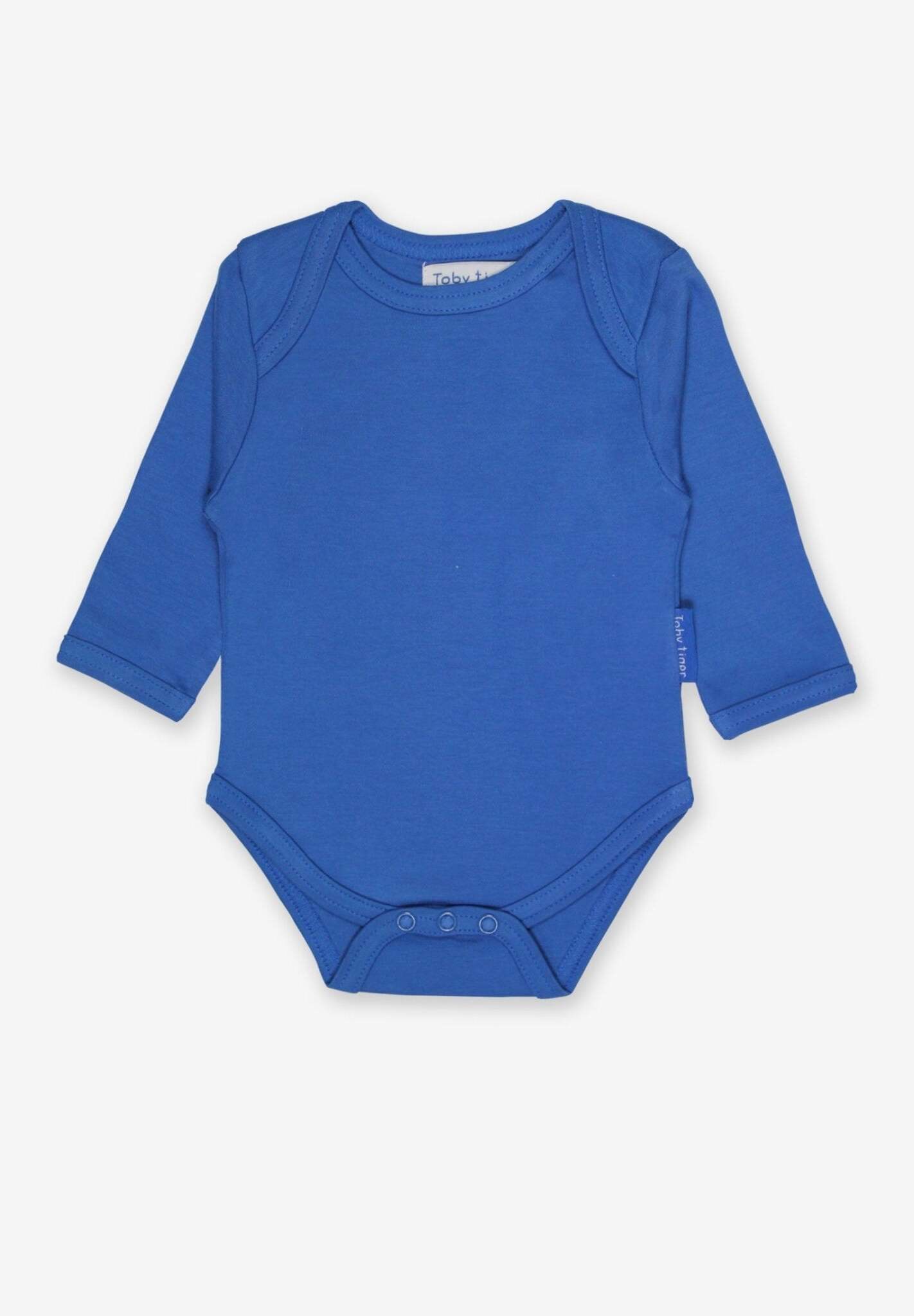 Baby Body mit Schlupfausschnitt in Blau aus Bio Baumwolle - Toby Tiger GmbH