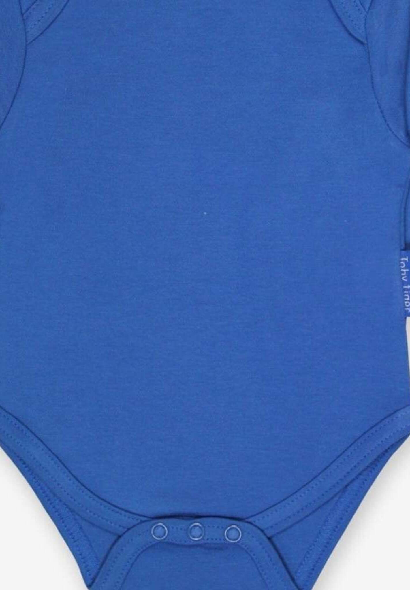 Baby Body mit Schlupfausschnitt in Blau aus Bio Baumwolle - Toby Tiger GmbH