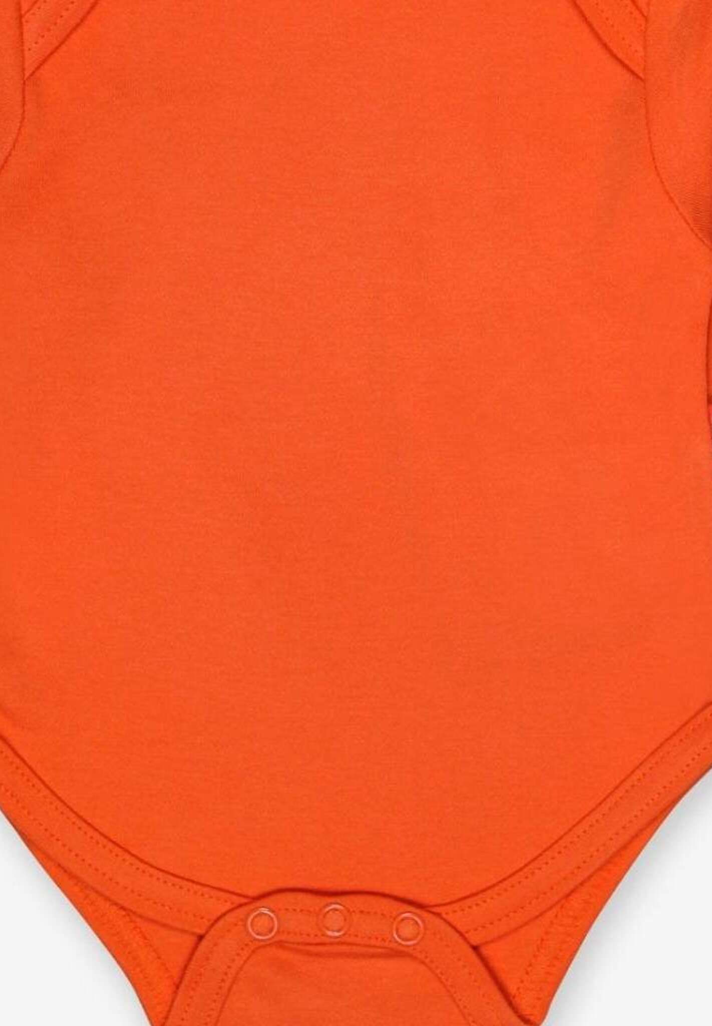 Baby Body mit Schlupfausschnitt in Orange aus Bio Baumwolle - Toby Tiger GmbH