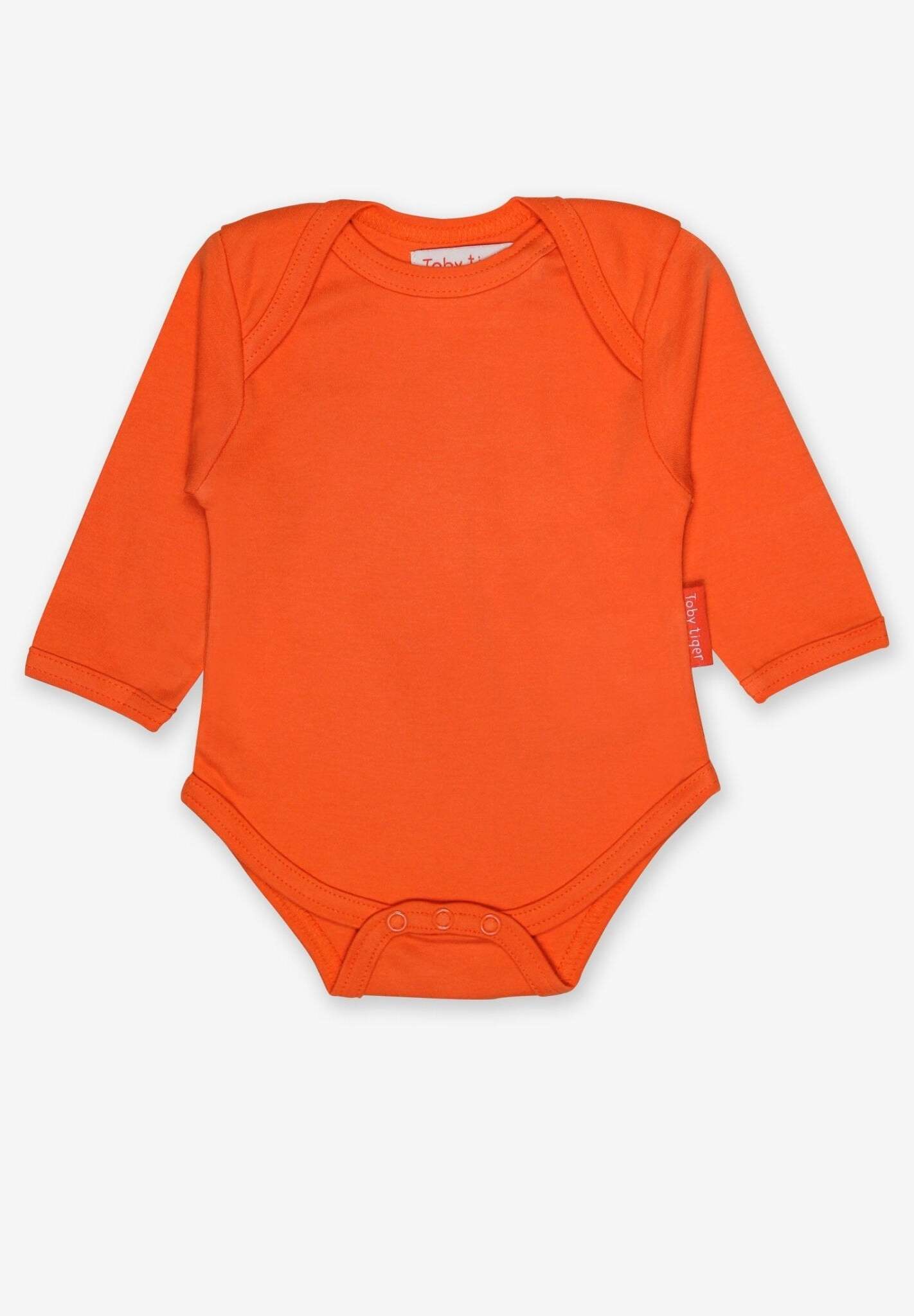 Baby Body mit Schlupfausschnitt in Orange aus Bio Baumwolle - Toby Tiger GmbH