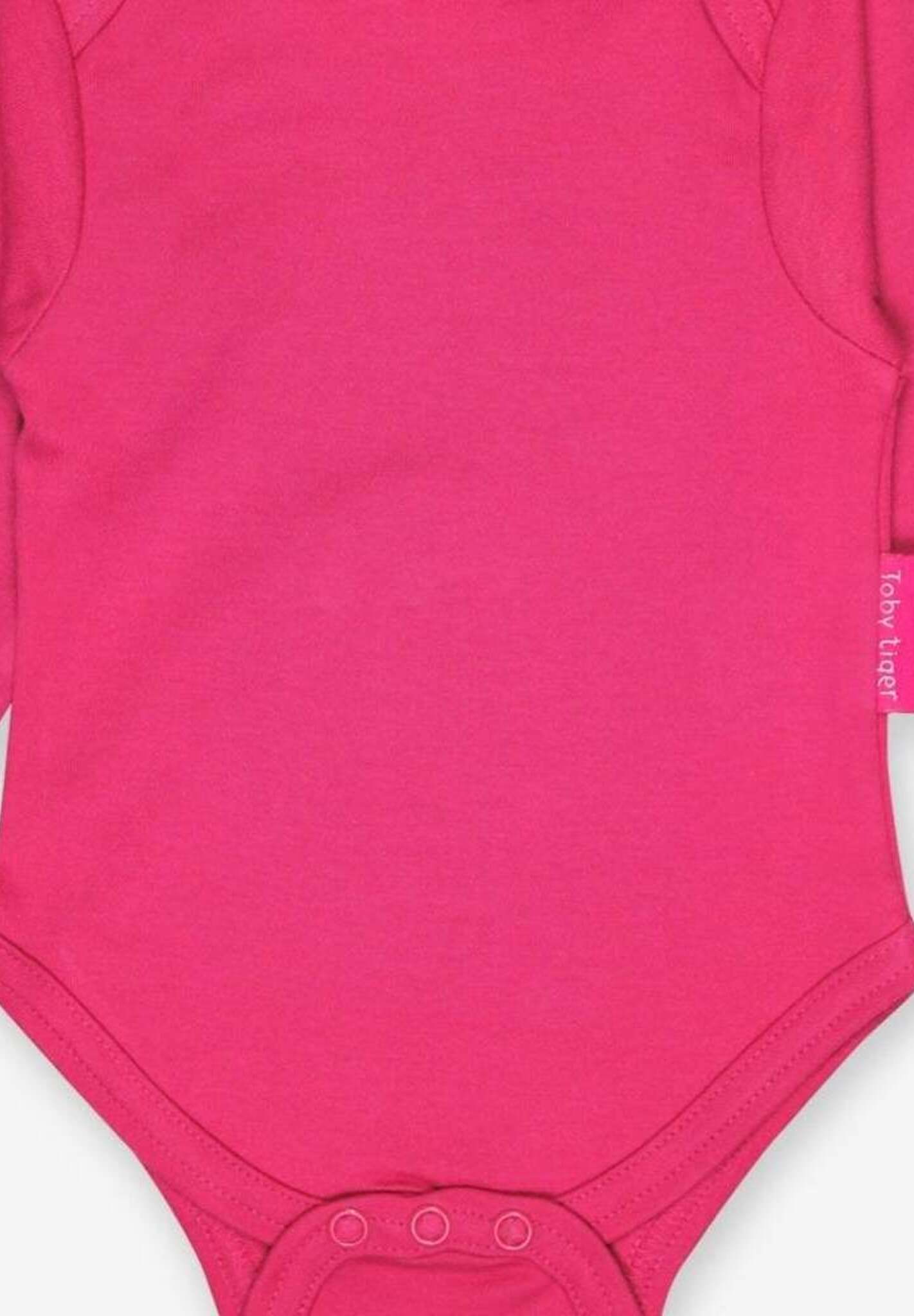 Baby Body mit Schlupfausschnitt in Pink aus Bio Baumwolle - Toby Tiger GmbH