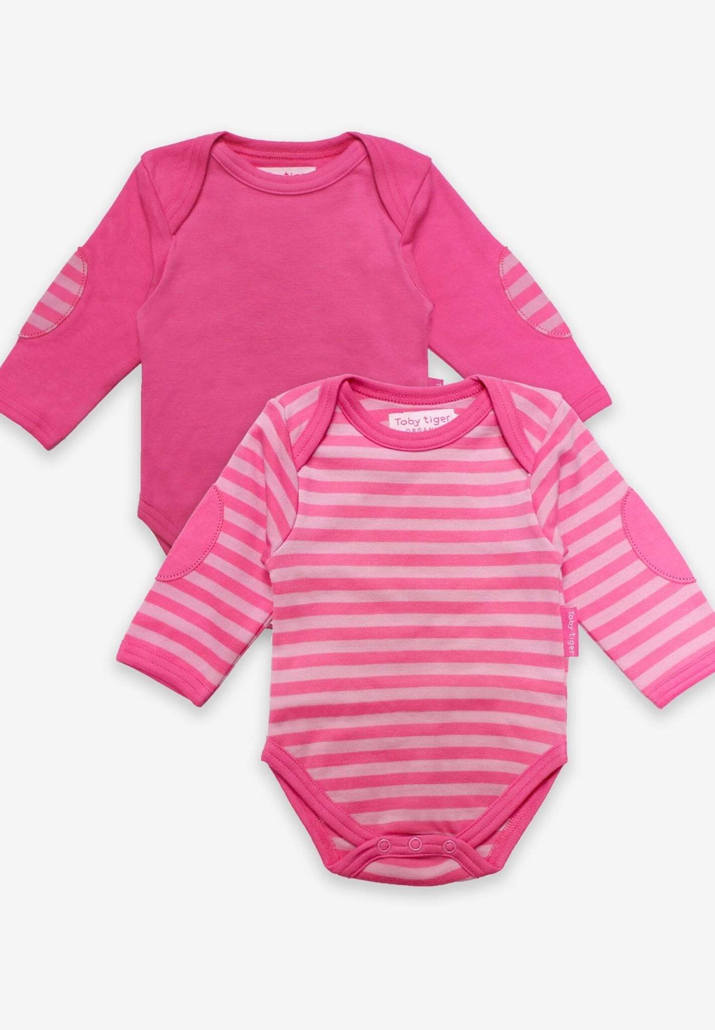 Langarm Baby Bodys in Pink aus Bio Baumwolle im Doppelpack - Toby Tiger GmbH