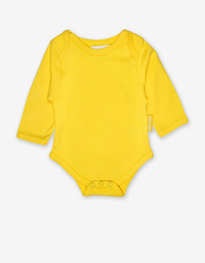 Langarm Baby Body mit Schlupfausschnitt in Gelb aus Bio Baumwolle - Toby Tiger GmbH Retail