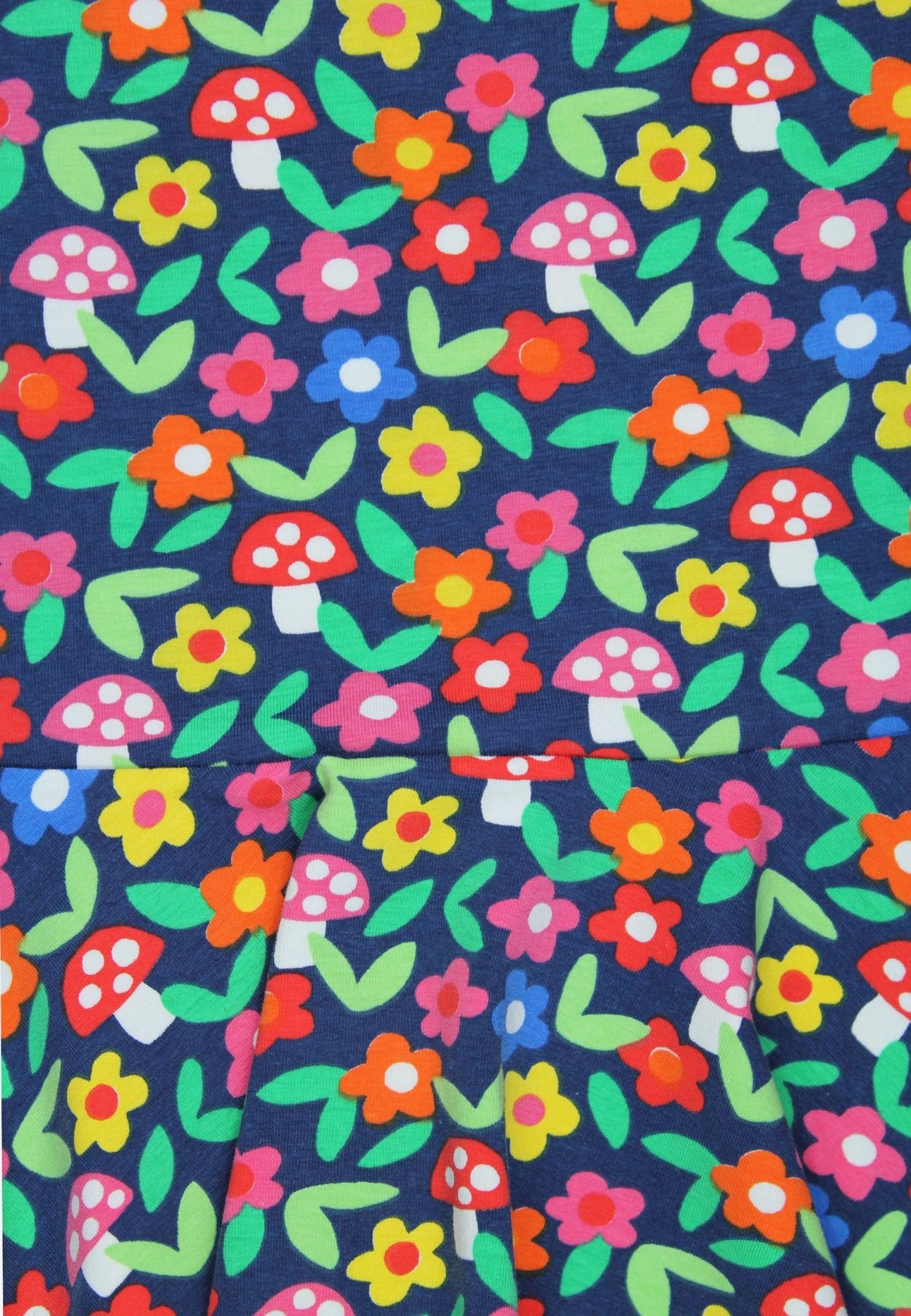 Bio-Baumwoll Kinder Skaterkleid langarm mit Blumen-Druck