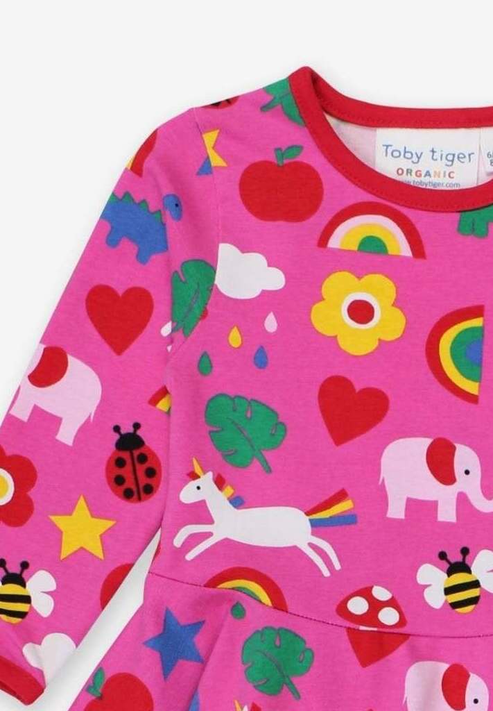 Skater Kleid mit buntem Print aus Bio Baumwolle - Toby Tiger GmbH