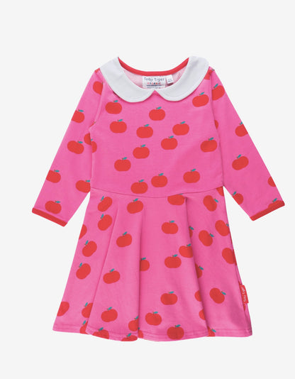 Bio Baumwollkleid mit Skater Schnitt und Apfel Print - Toby Tiger GmbH Retail