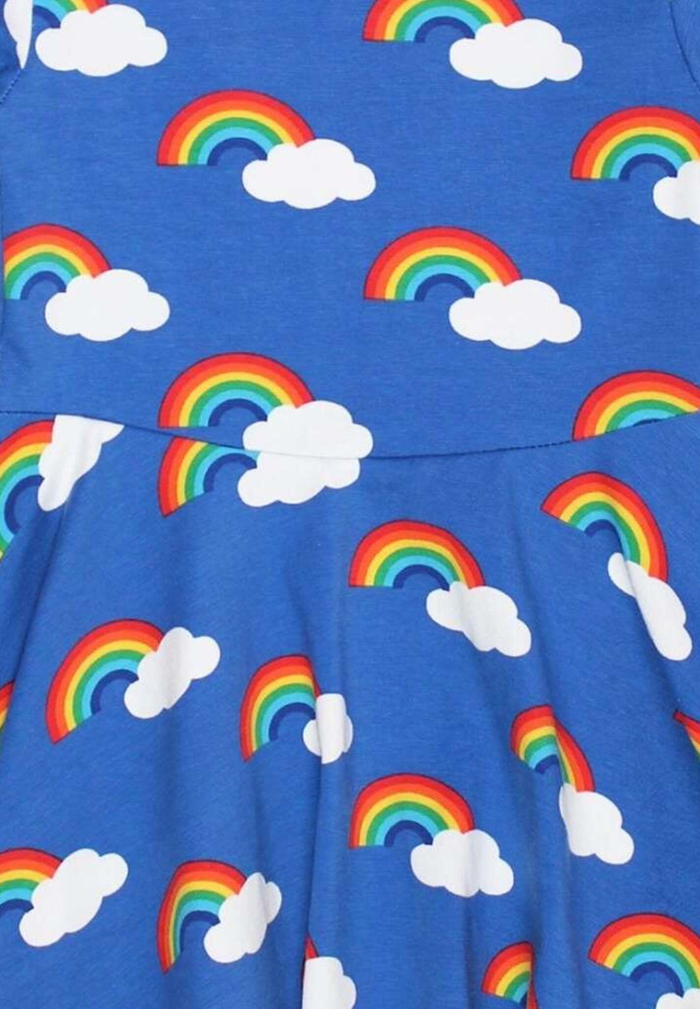 Skater Kleid mit langen Ärmeln und Regenbogen Print aus Bio Baumwolle - Toby Tiger GmbH