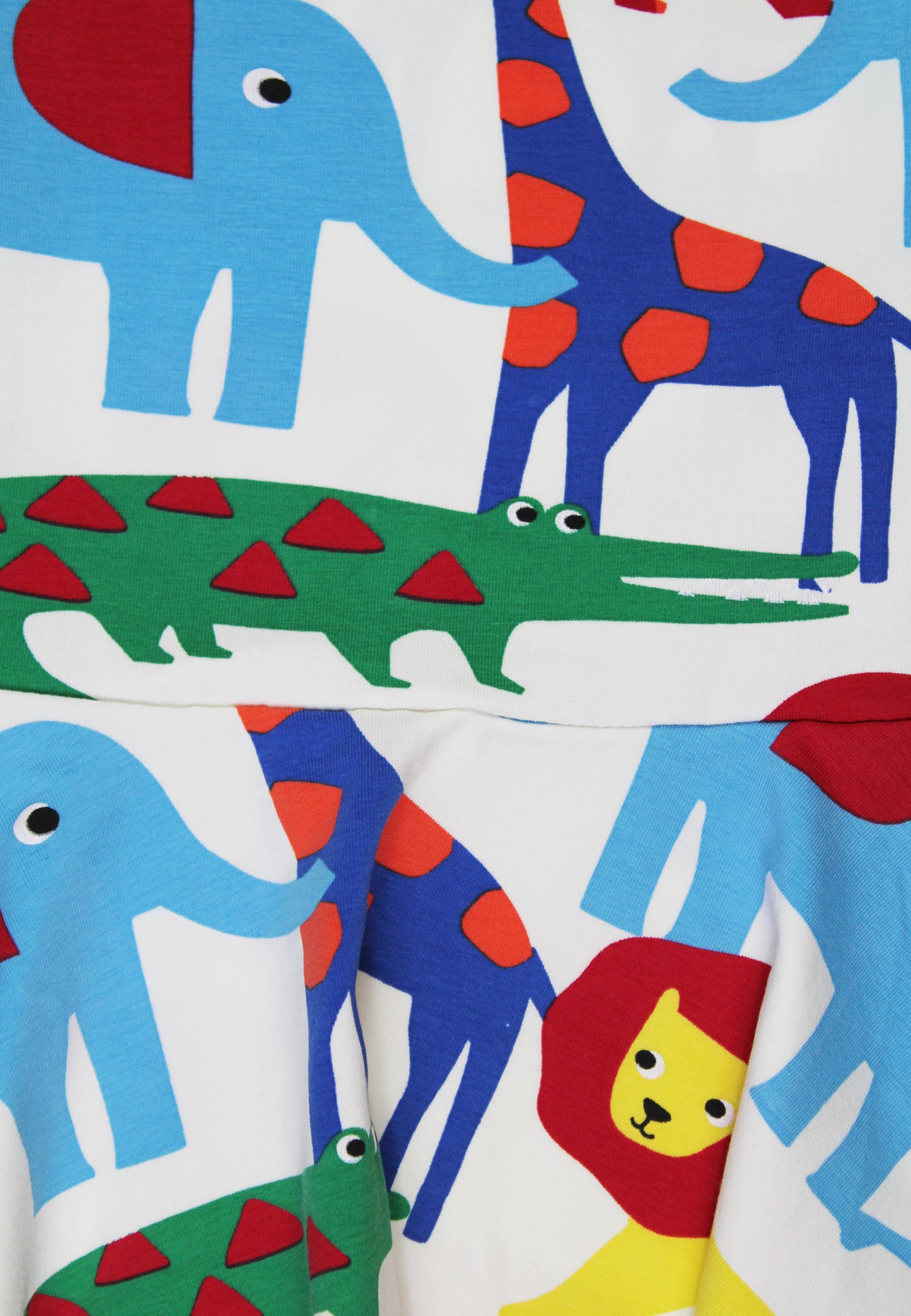 Bio-Baumwoll Kinder Skaterkleid mit Safari-Druck