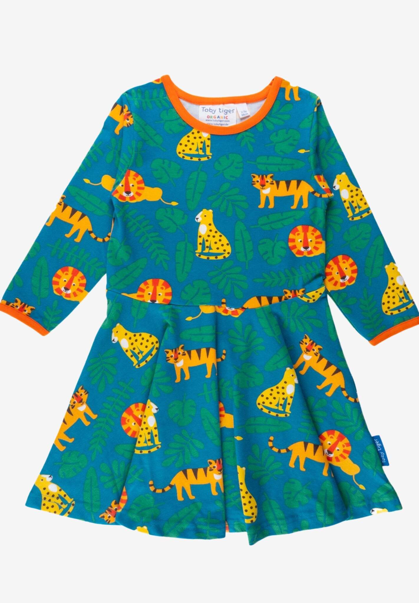 Skater Kleid mit Raubkatzen Motiv aus Bio Baumwolle - Toby Tiger GmbH