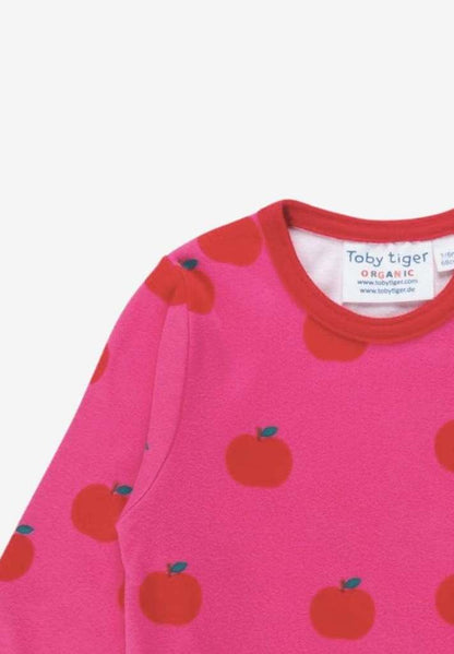 Bio Baumwoll - Langarmshirt mit Apfel Druck - Toby Tiger GmbH