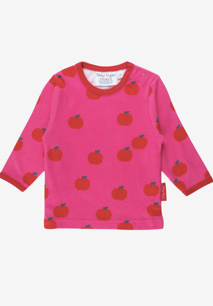 Bio Baumwoll - Langarmshirt mit Apfel Druck - Toby Tiger GmbH