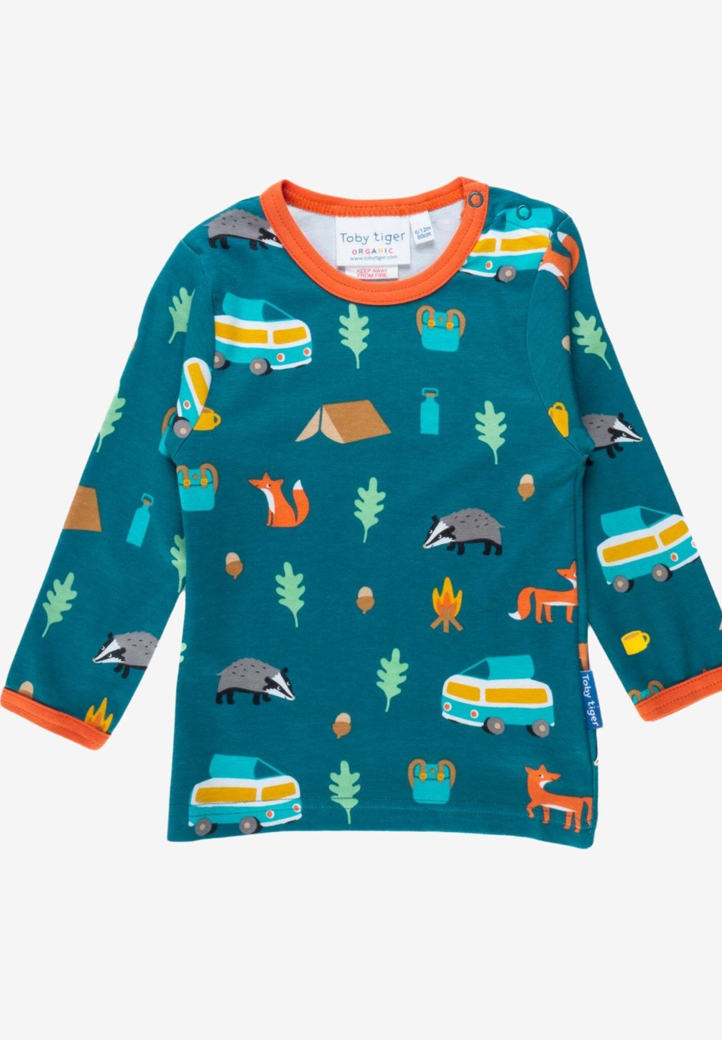 Bio Langarmshirt mit Wohnmobil Print - Toby Tiger GmbH