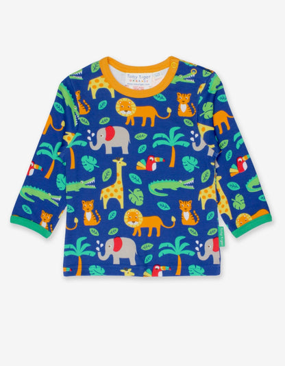 Langarmshirt aus Bio Baumwolle mit Dschungel Print - Toby Tiger GmbH Retail