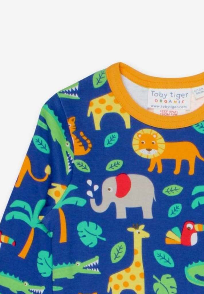 Langarmshirt aus Bio Baumwolle mit Dschungel Print - Toby Tiger GmbH