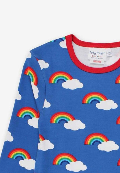 Langarmshirt aus Bio Baumwolle mit Regenbogen Print - Toby Tiger GmbH