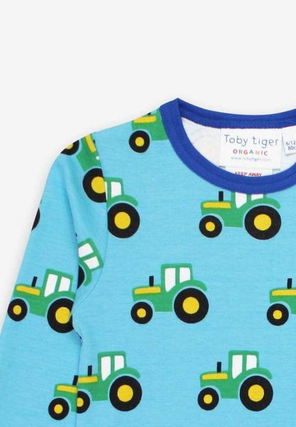 Langarmshirt aus Bio Baumwolle mit Traktor Print - Toby Tiger GmbH