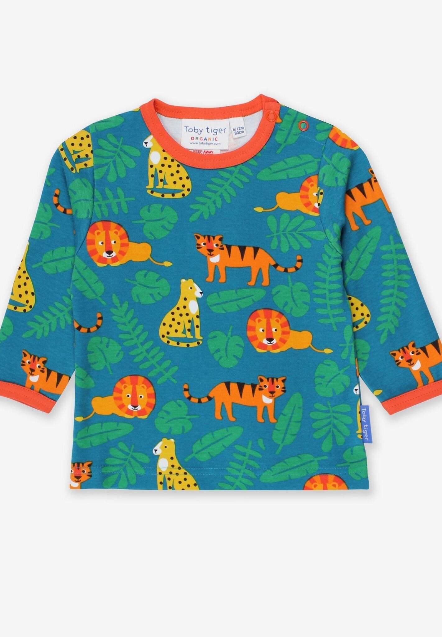 Langarmshirt mit Raubkatzen Print aus Bio Baumwolle - Toby Tiger GmbH