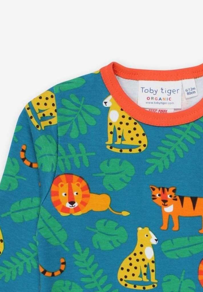 Langarmshirt mit Raubkatzen Print aus Bio Baumwolle - Toby Tiger GmbH