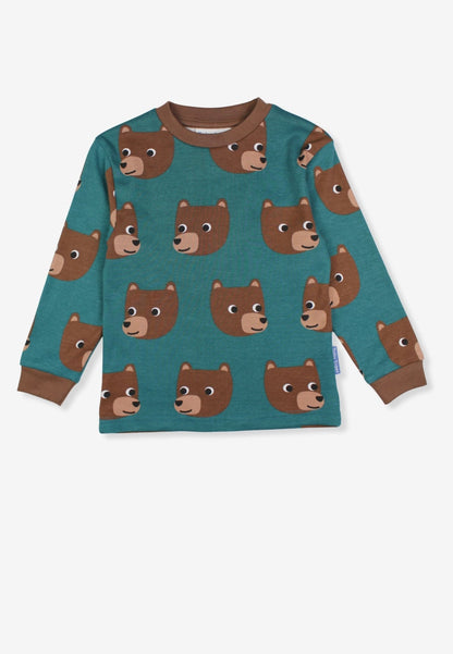 Bio - Baumwoll Kinder Schlafanzug mit Bären - Druck - Toby Tiger GmbH