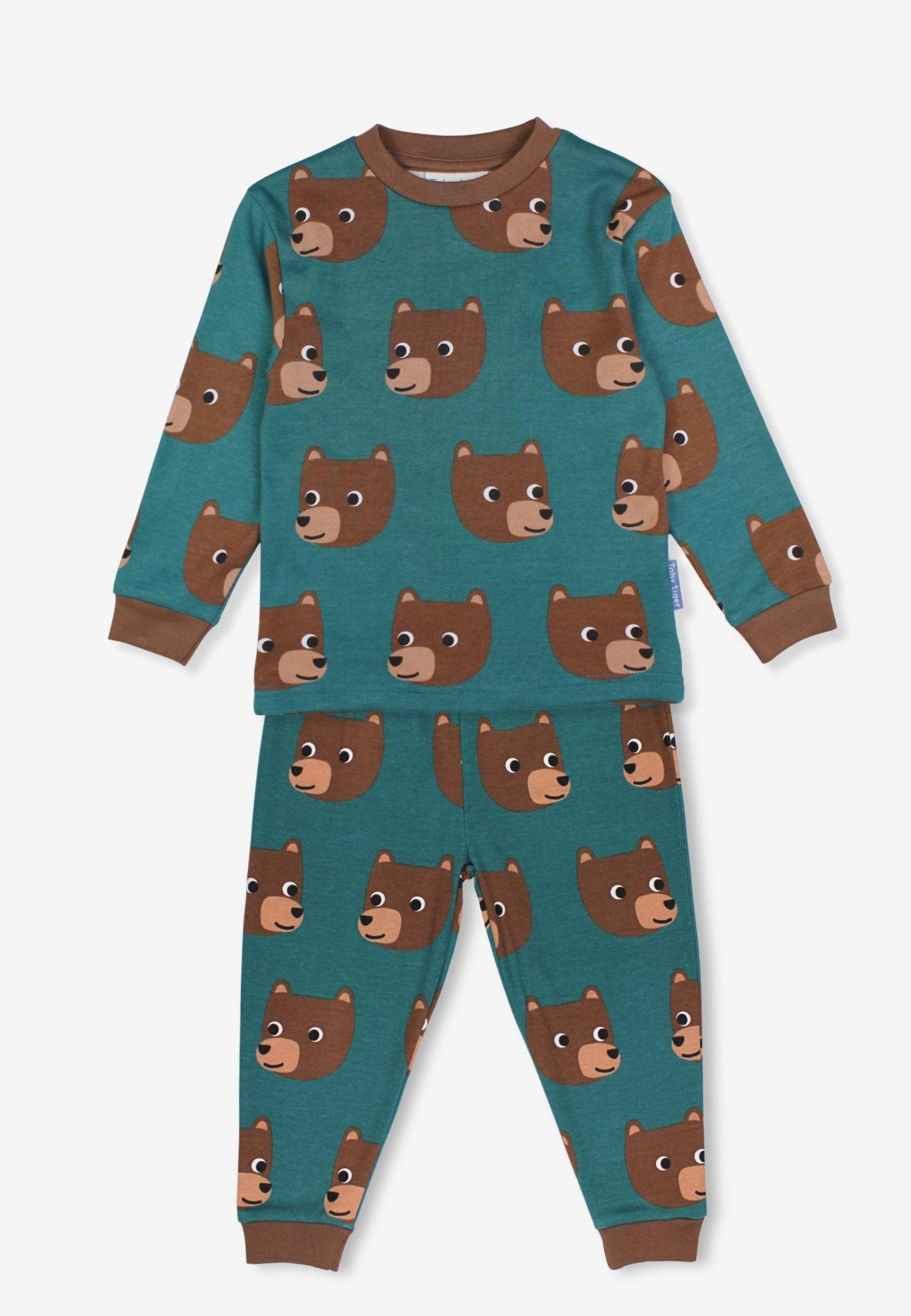 Bio - Baumwoll Kinder Schlafanzug mit Bären - Druck - Toby Tiger GmbH