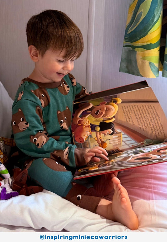 Bio - Baumwoll Kinder Schlafanzug mit Bären - Druck - Toby Tiger GmbH