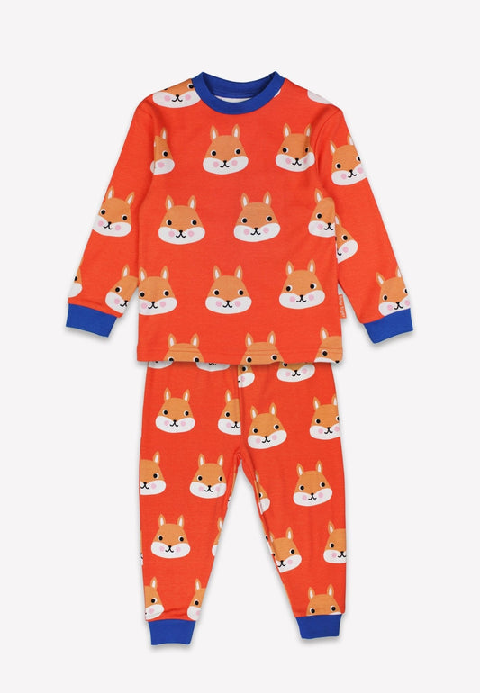 Bio-Baumwoll Kinder Schlafanzug mit Eichhörnchen-Druck