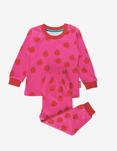 Organic cotton pajamas with apple print