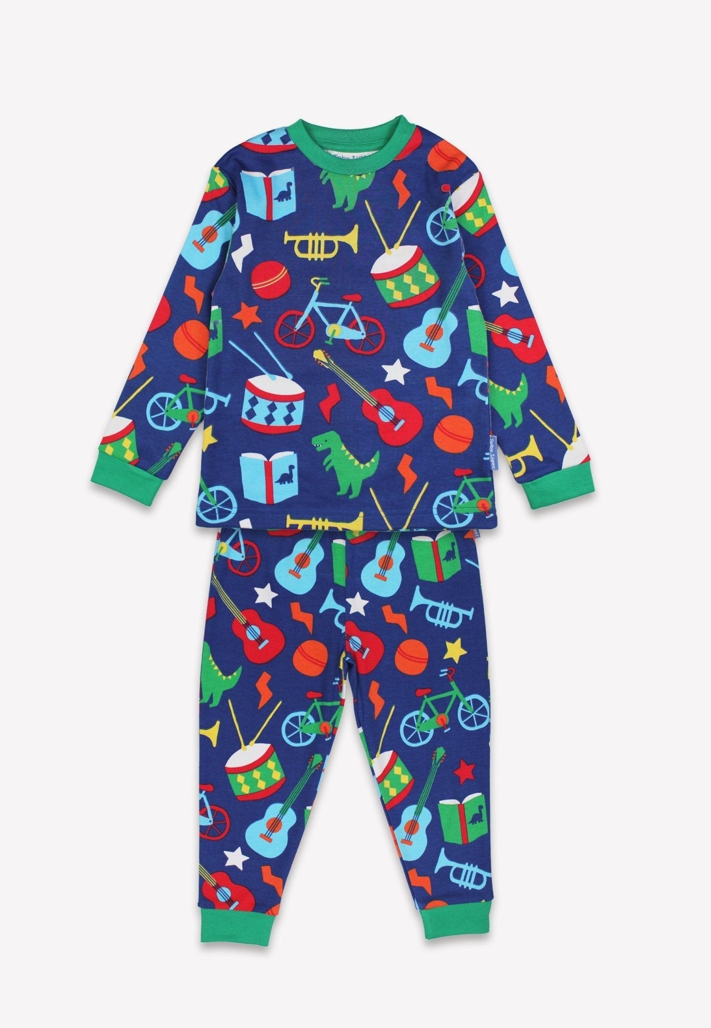 Bio - Baumwoll Kinder Schlafanzug mit Geschenke - Druck - Toby Tiger GmbH