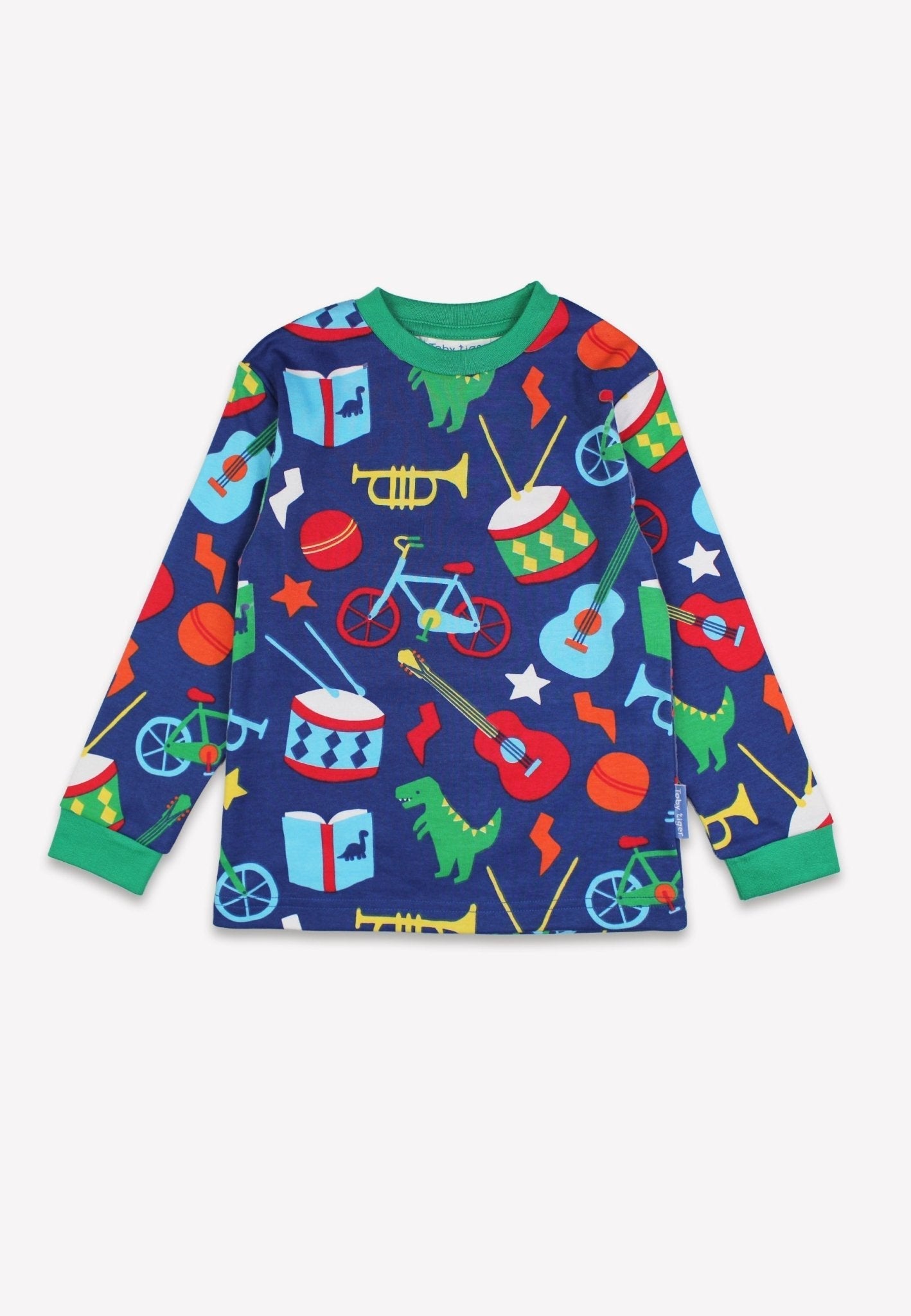 Bio - Baumwoll Kinder Schlafanzug mit Geschenke - Druck - Toby Tiger GmbH