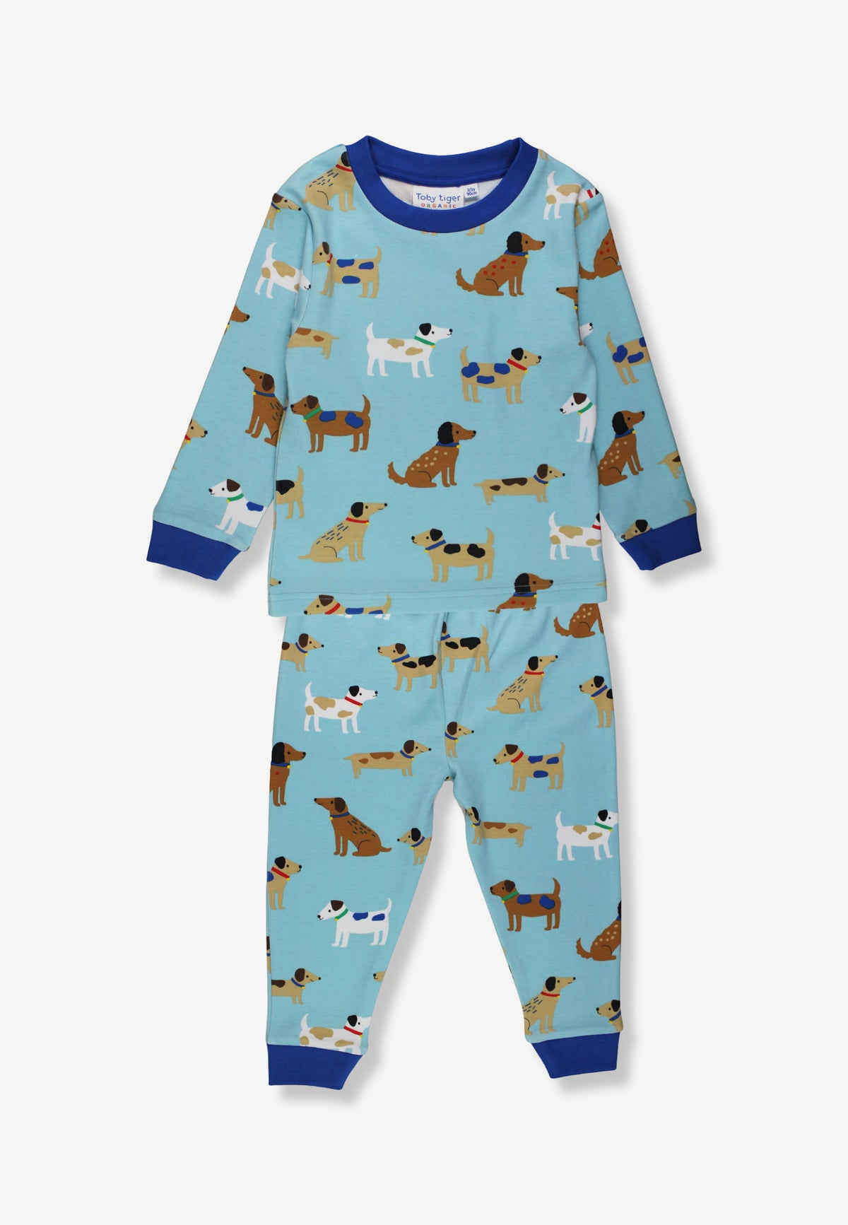 Bio-Baumwoll Kinder Schlafanzug mit Hunde-Druck