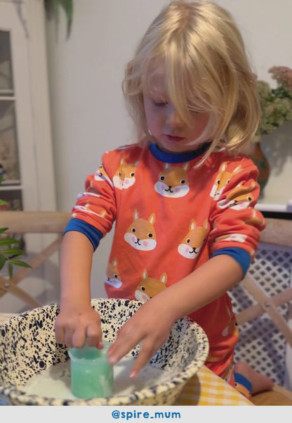 Bio-Baumwoll Kinder Schlafanzug mit Eichhörnchen-Druck