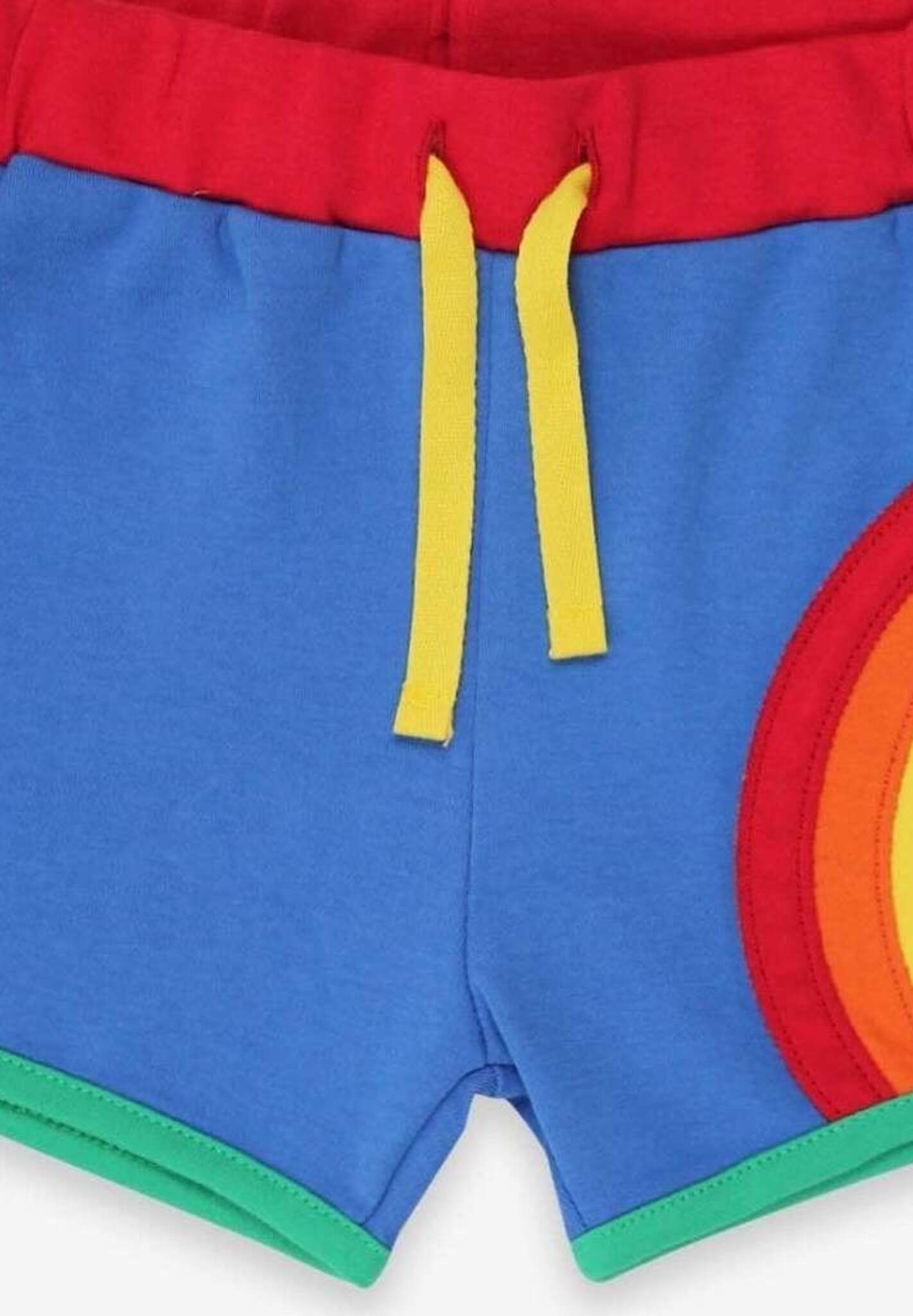 Jogging Shorts aus Bio Baumwolle mit Regenbogen Applikation - Toby Tiger GmbH