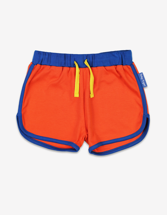 Jogging Shorts aus Bio Baumwolle in Orange