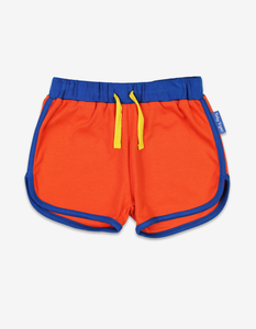 Organic cotton jogging shorts in orange
