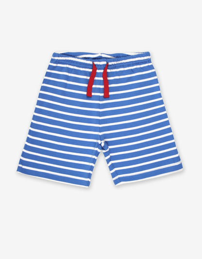 Shorts aus Bio Baumwolle, blau - weiß gestreift - Toby Tiger GmbH Retail