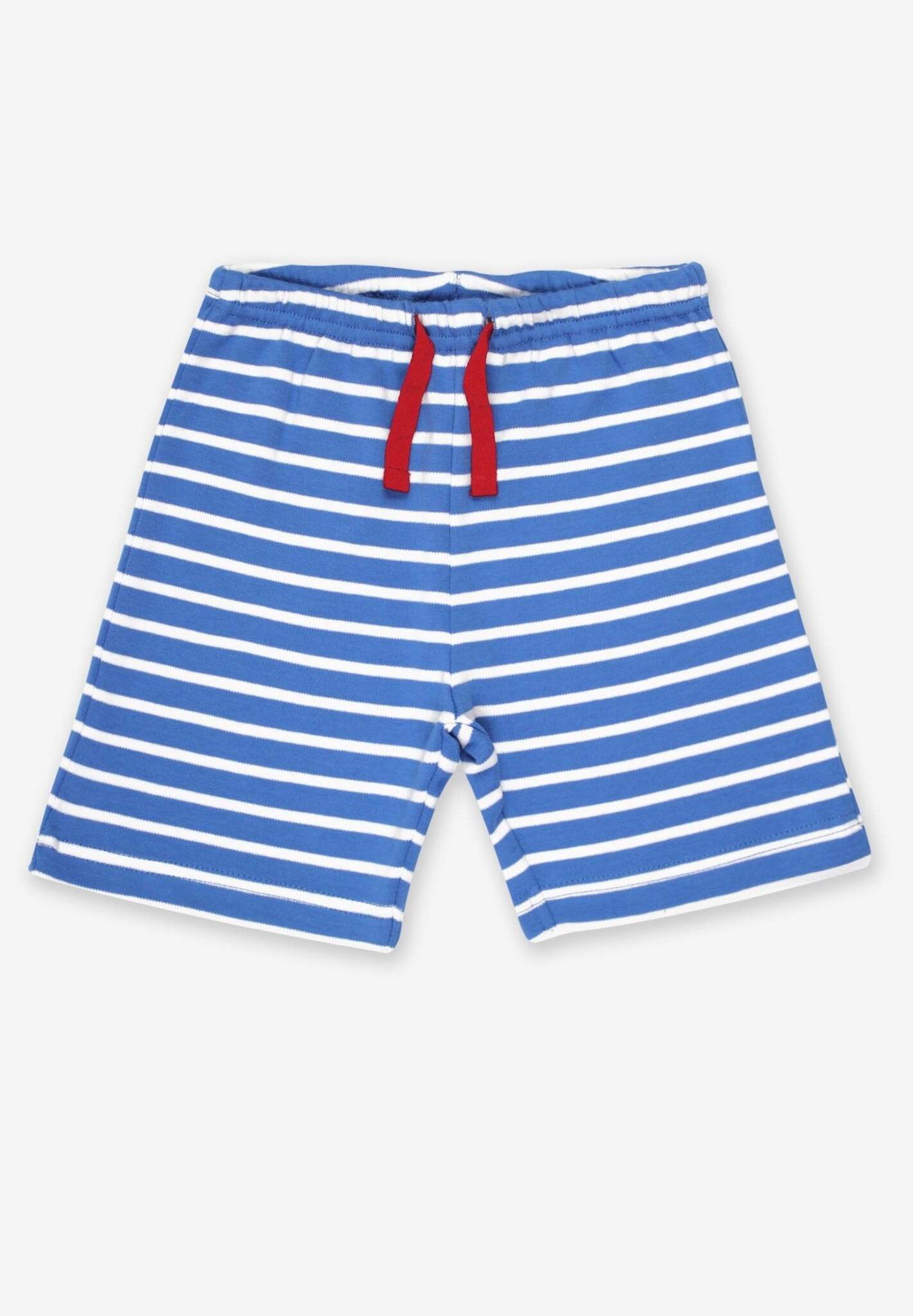 Shorts aus Bio Baumwolle, blau - weiß gestreift - Toby Tiger GmbH