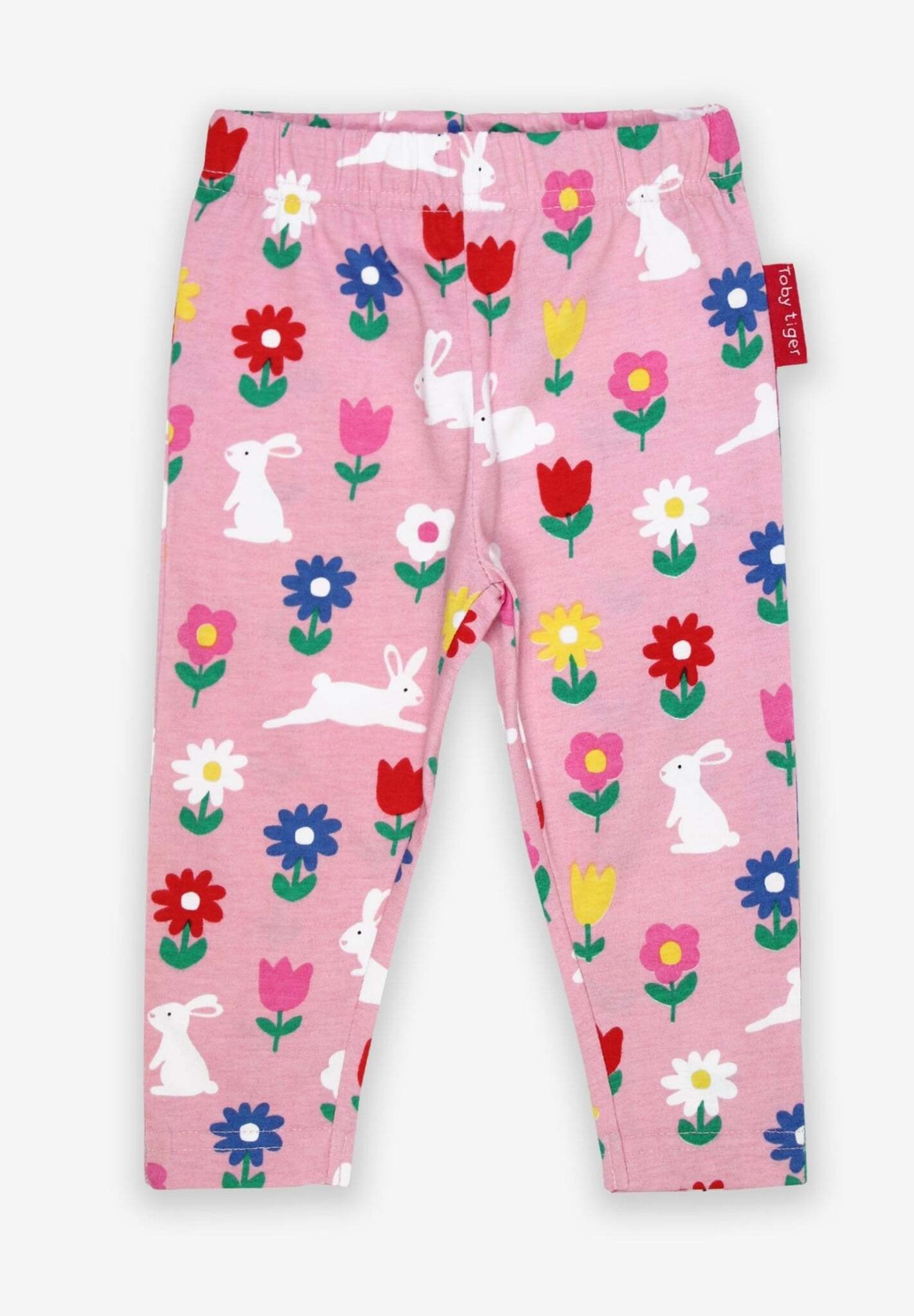 Leggings, 3/4 Länge aus Bio Baumwolle mit Hasen Print - Toby Tiger GmbH