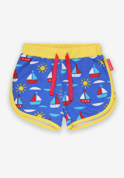 Jogging Shorts aus Bio Baumwolle mit Segelboot Print - Toby Tiger GmbH