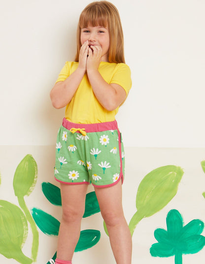 Bio - Laufshorts mit Gänseblümchen - Print - Toby Tiger GmbH Retail