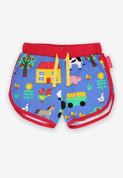 Jogging Shorts aus Bio Baumwolle mit Bauernhof Print - Toby Tiger GmbH