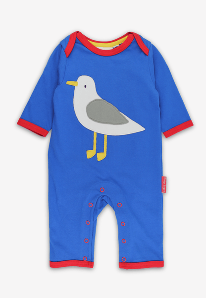 Bio - Baumwoll Baby Schlafanzug einteilig mit Möwentanz - Applikation - Toby Tiger GmbH