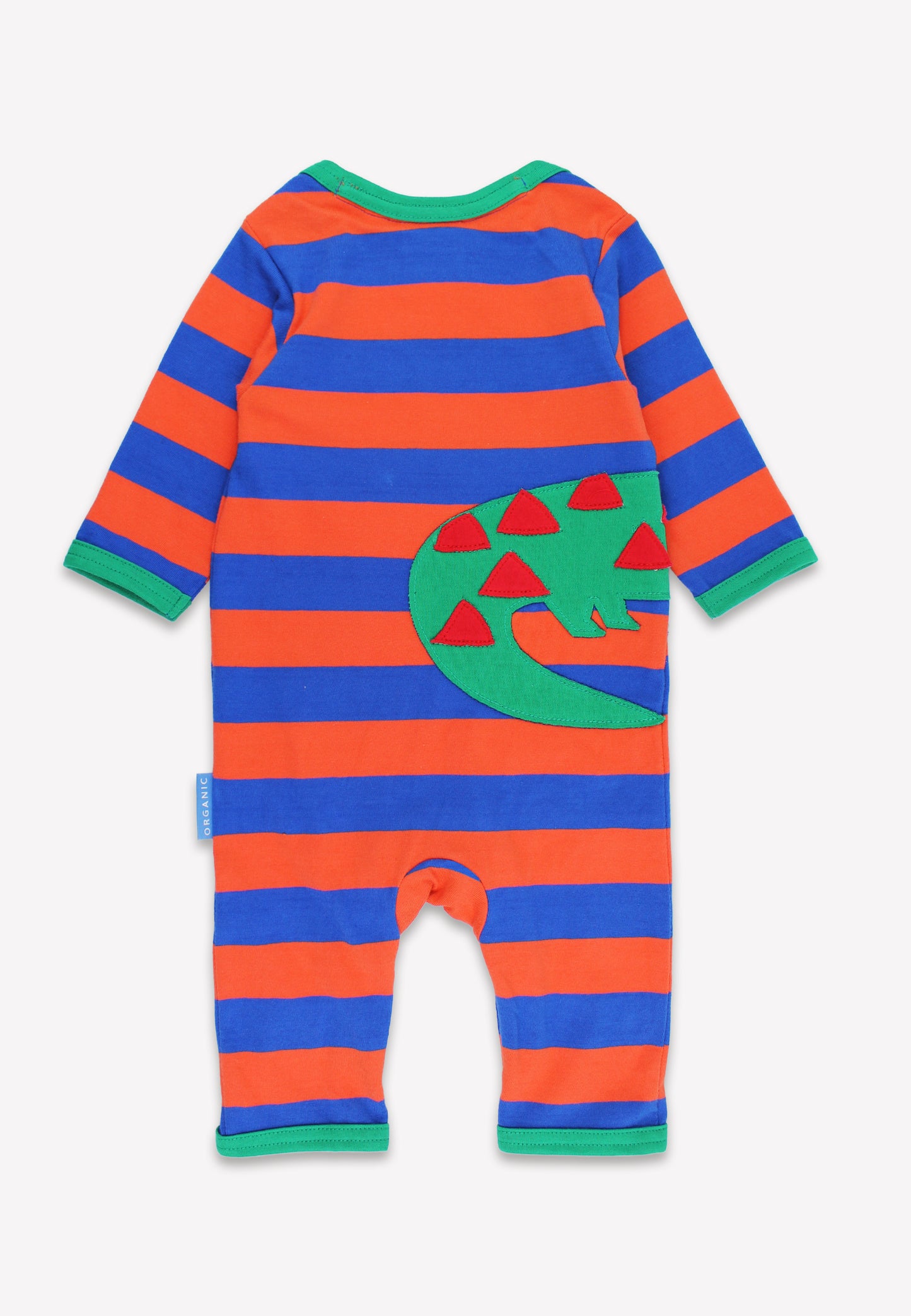 Bio-Baumwoll Baby Schlafanzug einteilig mit Krokodil-Applikation