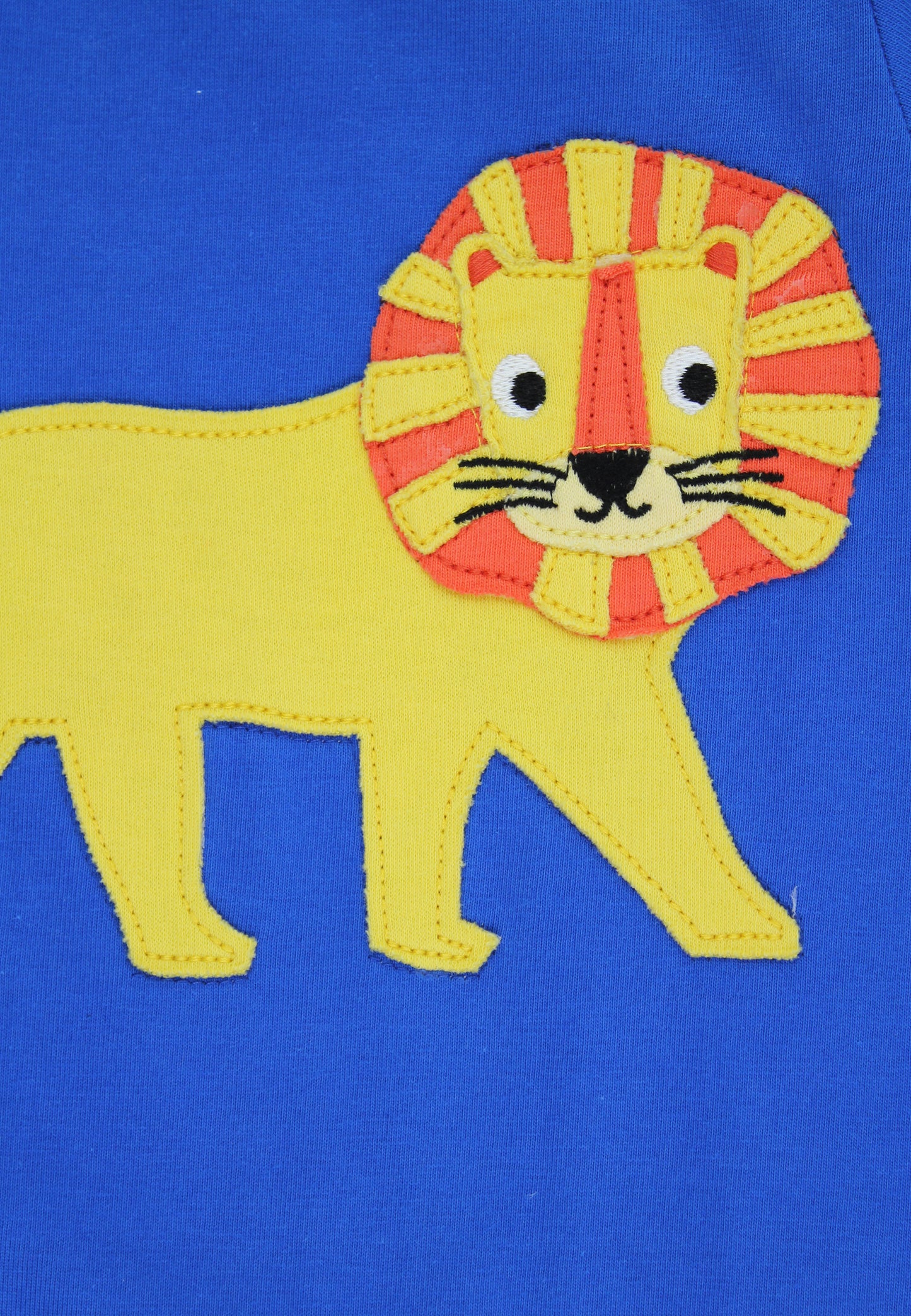 Bio-Baumwoll Baby Schlafanzug einteilig mit Löwen-Applikation