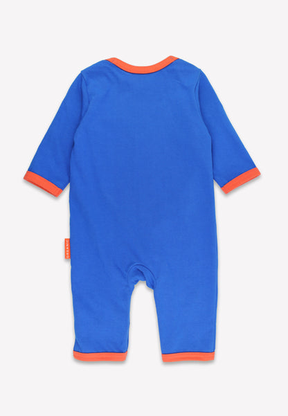 Bio-Baumwoll Baby Schlafanzug einteilig mit Löwen-Applikation