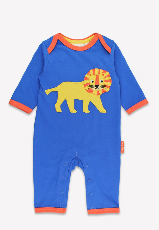 Bio - Baumwoll Baby Schlafanzug einteilig mit Löwen - Applikation - Toby Tiger GmbH