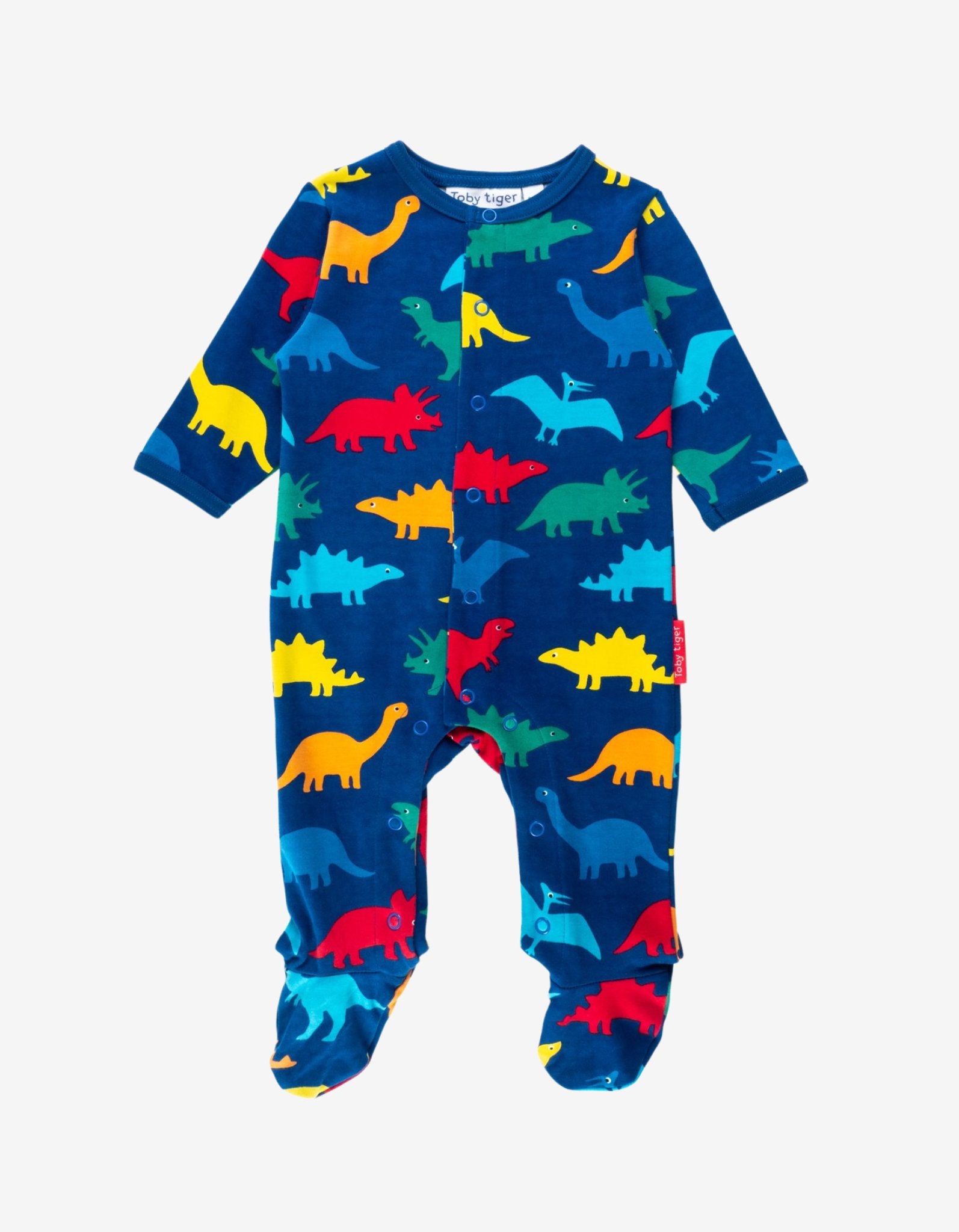 bunter Regenbogen Dinosaurier Body aus Bio Baumwolle - Toby Tiger GmbH Retail